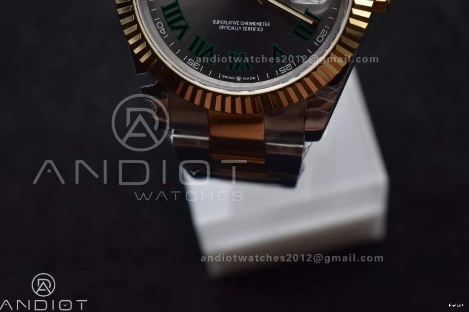 DateJust Steel 904L 41 Green on A2836 YG Edition Dial SS 126333 1:1 SS Bracelet Oyster YG Best Roman GMF Gray 0517